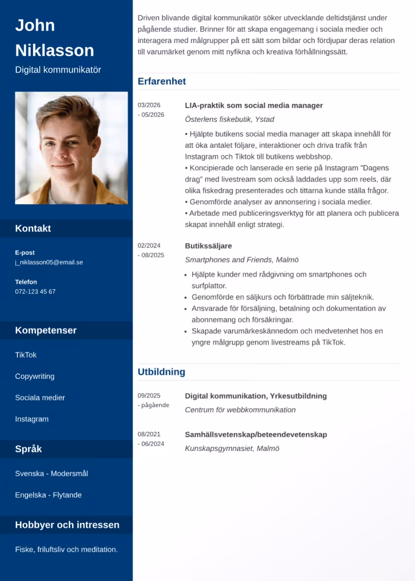 Cascade Exempel CV
