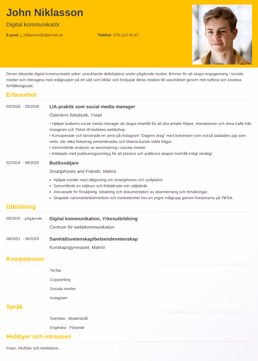Influx Exempel CV